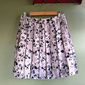 BR pleated floral skirt
